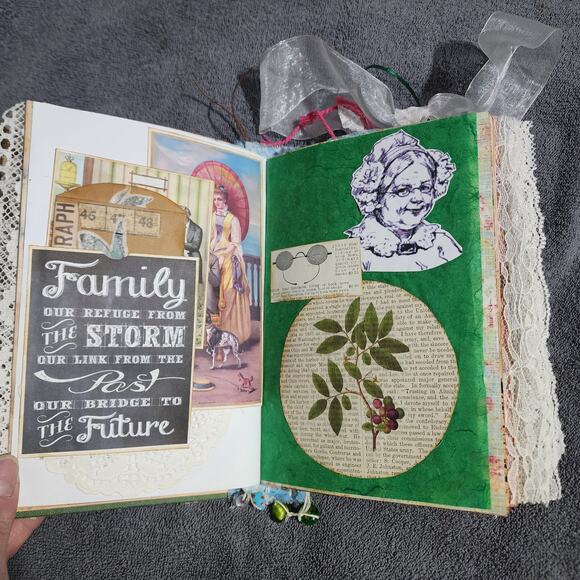 "Victorian Girl" Junk Journal-Hard Cover 8.5in x 6in x 1.5in 114 pages - Picture 8 of 13